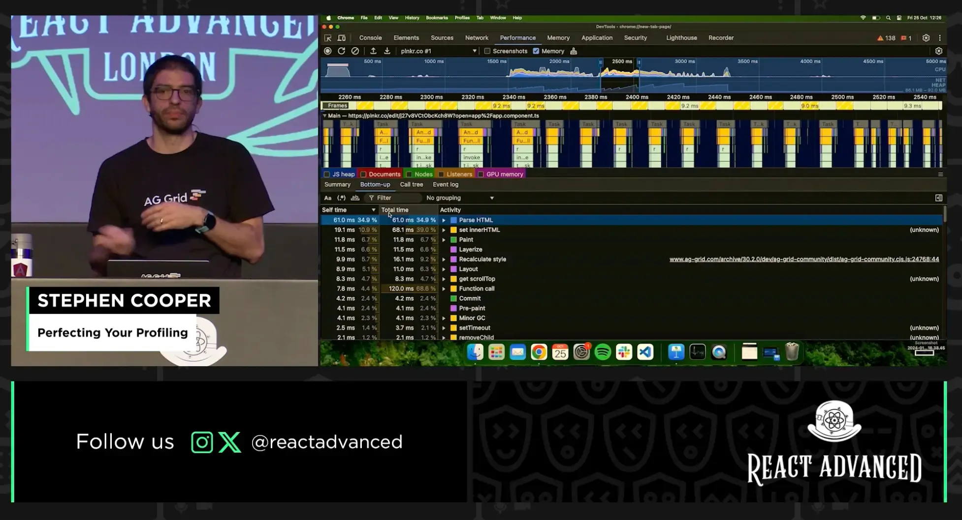 React Advanced London 2024: Perfecting Your Profiling (React)